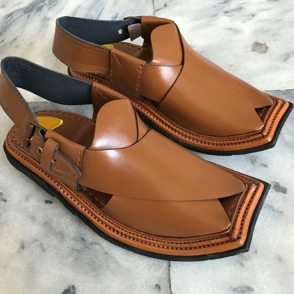 Handmade Other - Peshawari Chappal Sandal Tan Brown Genuine Leather